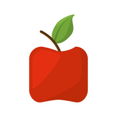 apple healthy fruit icon vector illustration design