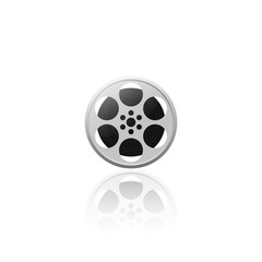 Realistic movie film reel vector illustration