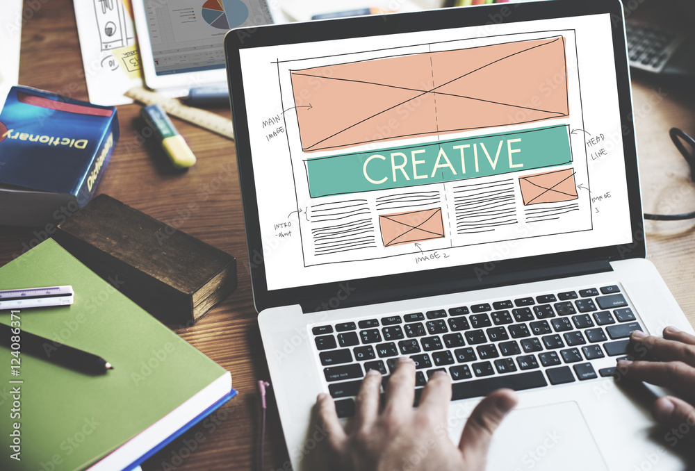 Poster creative creatvity web design layout concept