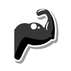 hand muscle silhouette icon vector illustration design