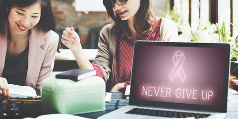 Breast Cancer Support Fight Care Hope Graphic Concept