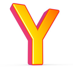 3d golden letter Y