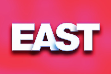 East Concept Colorful Word Art