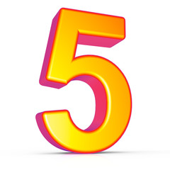 3d golden number 5
