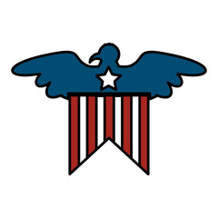 united states of america with eagle emblem
