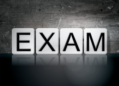 Exam Tiled Letters Concept and Theme