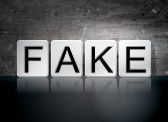 Obraz premium Fake Tiled Letters Concept and Theme