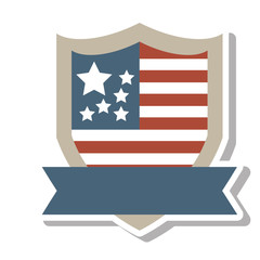united states of america shield vector illustration design