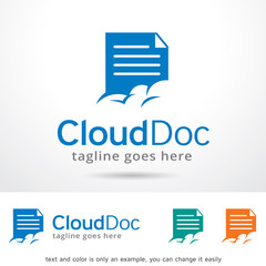 Cloud Doc Logo Template Design Vector