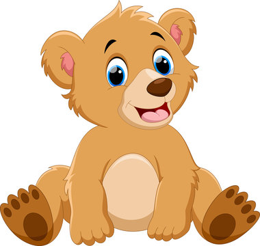 Naklejka Cute baby bear cartoon