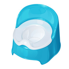 детский ночной горшок из голубого пластика, со съемной чашей
