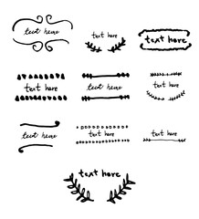 Doodle sketch hand-drawn logo and branding.vector illustration