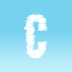 Fototapeta premium alphabet font cloudy