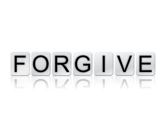 Forgive Isolated Tiled Letters Concept and Theme