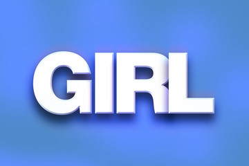 Girl Concept Colorful Word Art