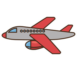 airplane fly isolated icon vector illustration design