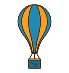 balloon air hot fly isolated icon vector illustration design