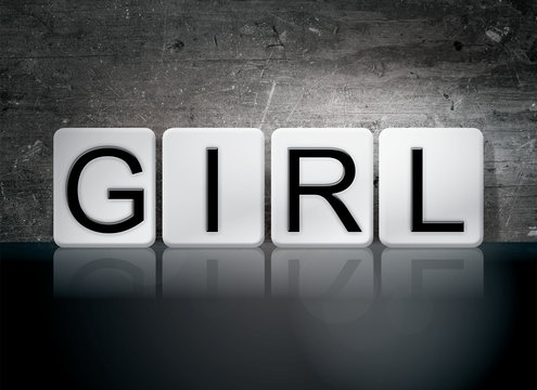Girl Tiled Letters Concept and Theme