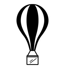 balloon air hot fly isolated icon vector illustration design