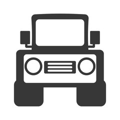 jeep vehicle transport isolated icon vector illustration design