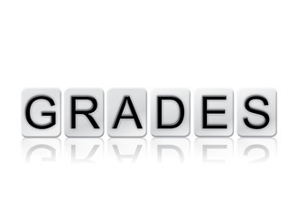 Grades Isolated Tiled Letters Concept and Theme