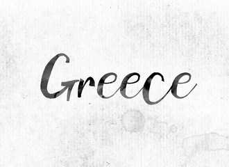 Greece Concept Painted in Ink