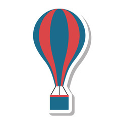 balloon air hot fly isolated icon vector illustration design