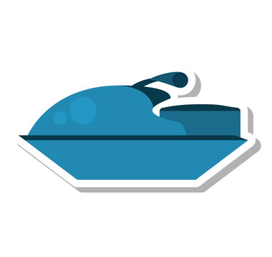 Jetski Vehicle Isolated Icon Vector Illustration Design