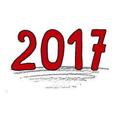2017 Jahreszahl - Neues Jahr - Neuanfang Jahresanfang Neujahr - handgemalt handgezeichnet handlettering