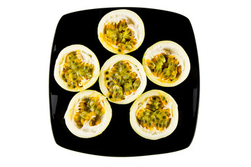 Passion fruit isolated on white background