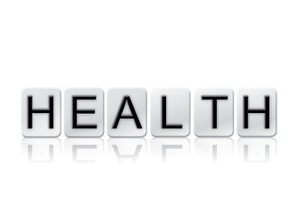 Health Isolated Tiled Letters Concept and Theme