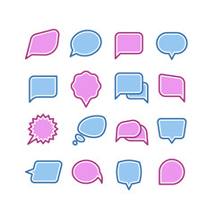 Speech bubbles, conversation, chat text dialogue icons vector set