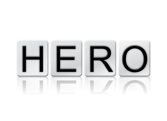 Hero Isolated Tiled Letters Concept and Theme