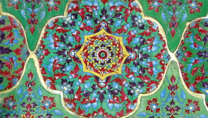 Old ceramic tiles background