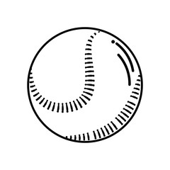 Fototapeta na wymiar baseball ball equipment isolated icon vector illustration design