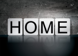 Home Tiled Letters Concept and Theme