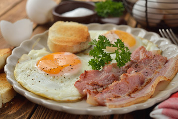 Bacon and eggs