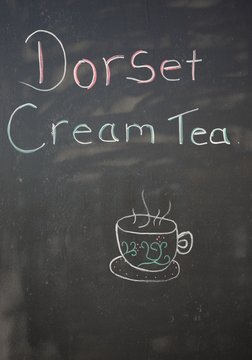 Dorset cream tea chalkboard, Weymouth.