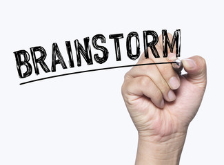 brainstorm written by hand