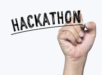 hackathon written by hand