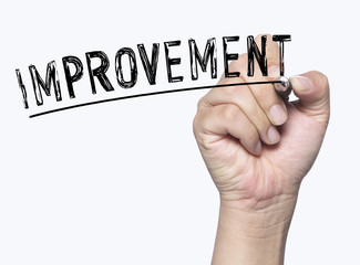 improvement written by hand