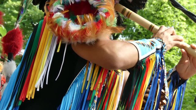 Indigenous artist street performance