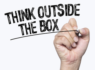 think outside written by hand