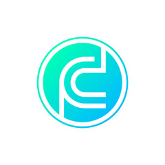 Letter C logo,Circle shape symbol,Digital,Technology,Media