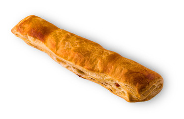 Puff pastry, isolated on the white