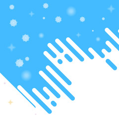 Abstract winter background with blue stripes and glowing element