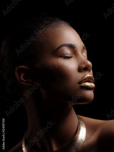 woman with shaved lips Woman with shaved lips