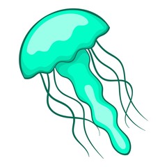 Jellyfish icon. Cartoon illustration of jellyfish vector icon for web