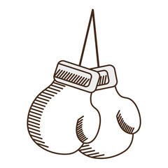 glove boxing equipment isolated icon vector illustration design