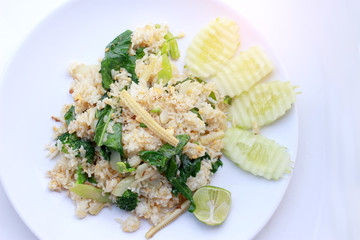 Vegetable Fried Rice Recipe, Vegetarian Food, Healthy Food.